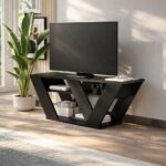 Mourah Pipralla Tv Stand Up To 43 Inches With Storage - Black Bute - 2 Years Warranty