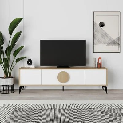 Mourah Gora Tv Stand 180 Cm - Sapphire Oak/White - 2 Years Warranty
