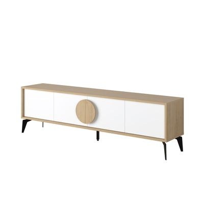 Mourah Gora Tv Stand 180 Cm - Sapphire Oak/White - 2 Years Warranty - Image 3