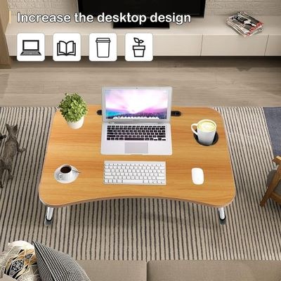 Portable Folding bed Table, Laptop Desk With ipad and Cup Holder Adjustable Lap Tray Notebook Stand,Foldable Non-slip Legs Reading Table Tray for working,studing,camping - Image 3