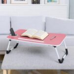Portable Folding Laptop Table With iPad And Cup Holder