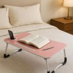 Portable Folding Laptop Table With iPad And Cup Holder