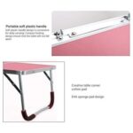Laptop stand Rubber Mat Adjustable Portable Laptop Table Folding Stand Computer Reading Desk Bed Tray laptop accessories (Color: Pink)