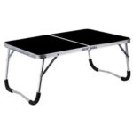 Computer Components Rubber Mat Adjustable Portable Laptop Table Folding Stand Computer Reading Desk Bed Tray Laptop Accessory (Color: Black)