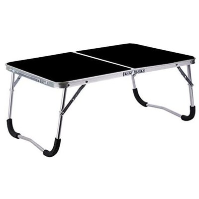 Computer Components Rubber Mat Adjustable Portable Laptop Table Folding Stand Computer Reading Desk Bed Tray Laptop Accessory (Color: Black)