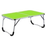 Computer Components Rubber Mat Adjustable Portable Laptop Table Folding Stand Computer Reading Desk Bed Tray Laptop Accessory (Color: Green)