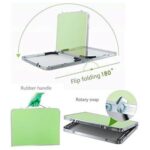 Computer Components Rubber Mat Adjustable Portable Laptop Table Folding Stand Computer Reading Desk Bed Tray Laptop Accessory (Color: Green)