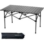 Outdoor Camping Folding Table，Lightweight Folding Table with Aluminium Table Top and Carry Bag, Easy to Carry, Perfect for Outdoor, Picnic, Cooking, Beach, Hiking, Fishing