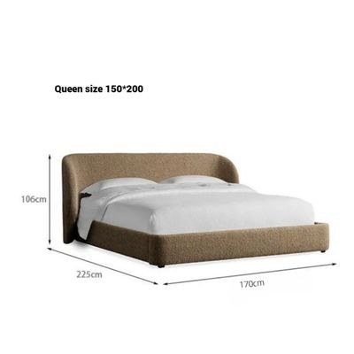 Modern Upholstered Bed – Luxury Fabric Bed Frame with Padded Headboard for Bedroom- Queen Size 150 × 200 - Image 4