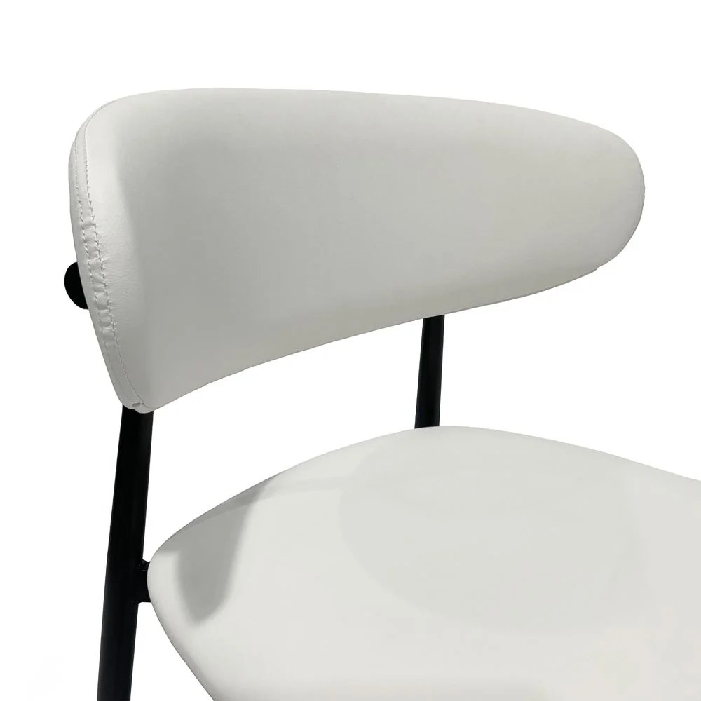 Maple Home Premium Dining Chair,Modern Minimalist Artificial Leather Restaurant Chair with Ergonomic Design, Scratch-Resistant Upholstery for Small Apartments, Hotels & Cafés(Off-White) - Image 5