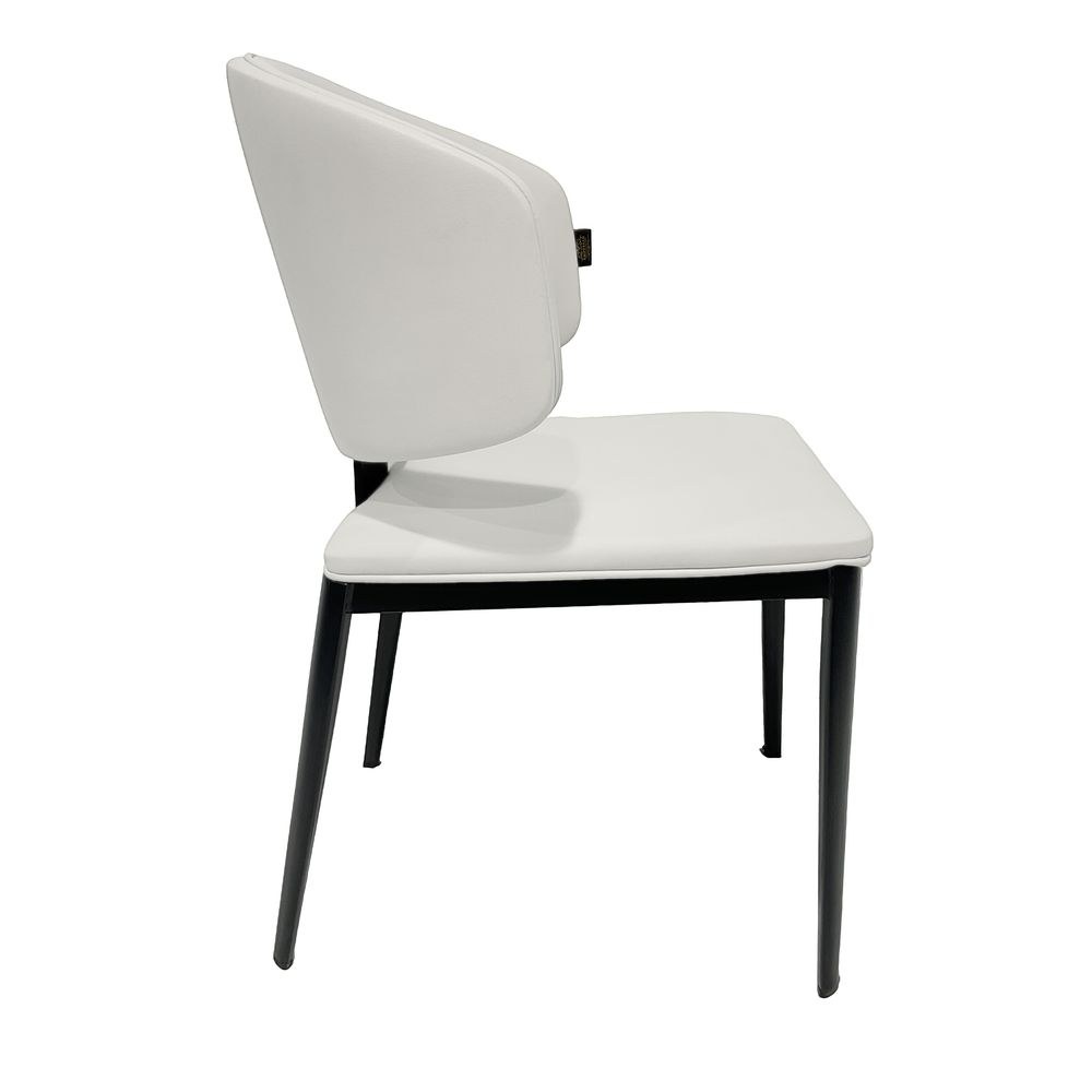 Maple Home Premium Dining Chair Luxurious Artificial Leather Restaurant Chair with Heavy-Duty Metal Frame Ergonomic Design for Homes, Hotels & Cafés(Light Gray) - Image 3