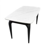 Maple Home Dining Table,Transformable Space-Saving Apartment Table,Modern Minimalist White Marble Patten Design,130*140cm Transform 80*140cm