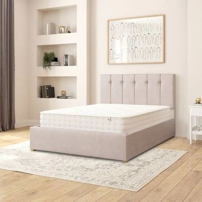 Celestial Premium Hydraulic Bed Frame with Storage 120x200 Fabric Single Bed