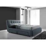 Artisan Fabric Premium Bed Frame with Drawers 90x190 Fabric Single Bed