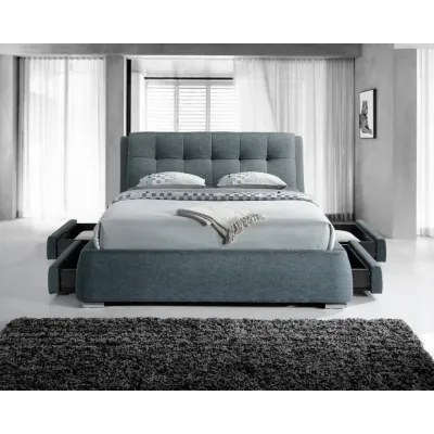 Artisan Fabric Premium Bed Frame with Drawers 90x190 Fabric Single Bed - Image 3