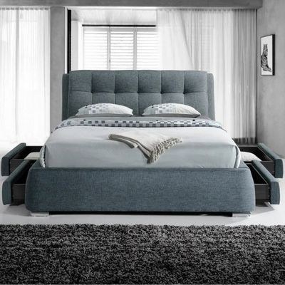 Artisan Fabric Premium Bed Frame with Drawers 120x190 Fabric Single Bed