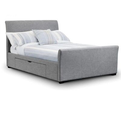 Capri Premium Bed Frame with 2 Drawers 120x190 Fabric Single Bed