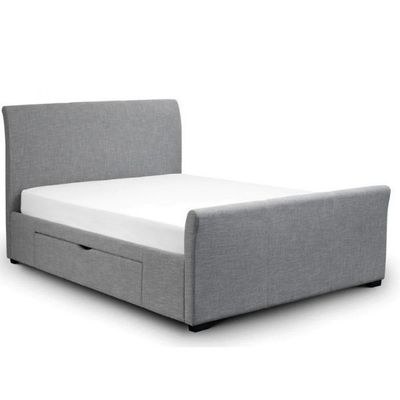 Capri Premium Bed Frame with 2 Drawers 180x190 Fabric King Bed - Image 2
