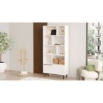 Home Canvas Snowveil BookShelf |Storage Cabinet, White
