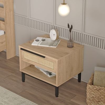 Home Canvas Ocean Commode with Drawer & Open Shelf - Image 4
