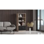 Home Canvas AeroLine Modern Book shelve file cabinet Tall-Oak
