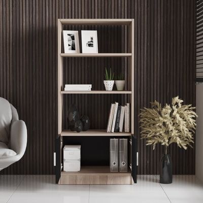 Home Canvas AeroLine Modern Book shelve file cabinet Tall-Oak - Image 4