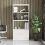 Home Canvas AeroLine Modern Book shelve file cabinet Tall-White