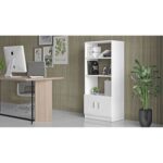 Home Canvas AeroLine Modern Book shelve file cabinet Tall-White