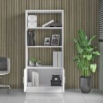Home Canvas AeroLine Modern Book shelve file cabinet Tall-White