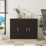 Home Canvas AeroLine Modern Book shelve file cabinet Wide-Oak