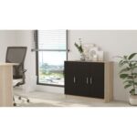 Home Canvas AeroLine Modern Book shelve file cabinet Wide-Oak