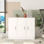 Home Canvas AeroLine Modern Book shelve file cabinet Wide-White