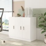 Home Canvas AeroLine Modern Book shelve file cabinet Wide-White