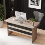 Home Canvas AeroLine Modern Office Desk-Oak