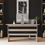 Home Canvas AeroLine Modern Office Desk-Oak