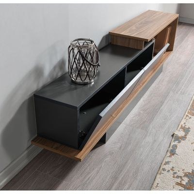 Home Canvas AshLine TV Unit with Wall Shelves | Modern TV Stand | Upto 75 inch TV - Image 5