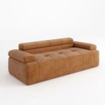 Contemporary Luxury Sofa with Deep Cushioned Seating - 220 - Orange