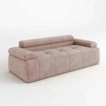 Contemporary Luxury Sofa with Deep Cushioned Seating - 200 - Dusty Pink