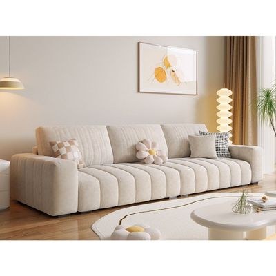 Modern Modular Velvet Sofa with Deep Cushioned Seating – Large Capacity Comfort – 280 cm