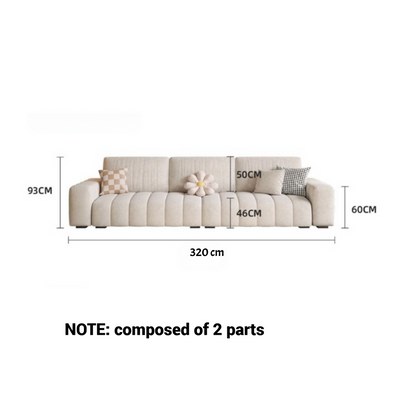 Modern Modular Velvet Sofa with Deep Cushioned Seating – Large Capacity Comfort – 280 cm - Image 4
