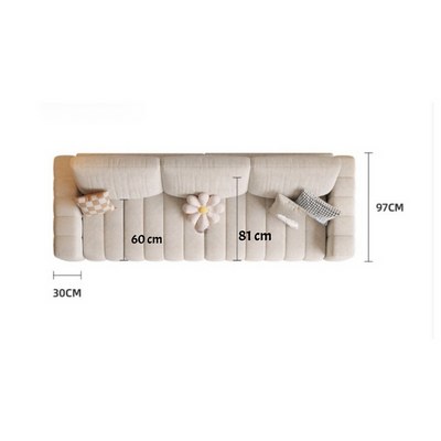 Modern Modular Velvet Sofa with Deep Cushioned Seating – Large Capacity Comfort – 280 cm - Image 5