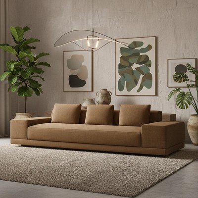 Modern Living Room 4-seater Sofa