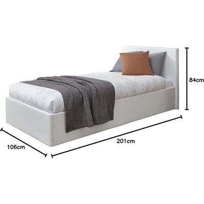 Everest Classic Upholstered Bed Frame 90x190 Fabric Single Bed - Image 3