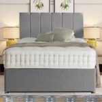 Apex Premium Divan Bed Frame with 2 Storage Drawers 140x200 Fabric Queen Bed
