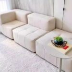 Oversized L Shape Sofa Lazy Modern Living Room Sofa Lounge - Off-White