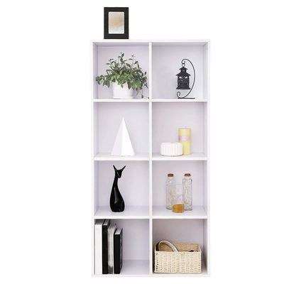 VASAGLE 8 Compartment Bookcase Open Shelf with 8 Storage Cubes, Wooden Display Storage Rack for Living Room, Home Office, Study and Bedroom, Modern Space Saving Book Storage Unit - White - Image 5