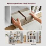 VASAGLE 9 Compartment Bookcase Open Shelf with 9 Storage Cubes, Wooden Display Storage Rack for Living Room, Home Office, Study and Bedroom, Modern Space Saving Book Storage Unit - White