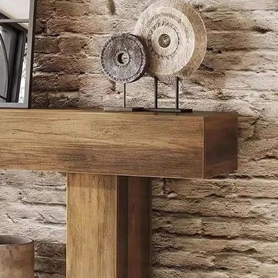 Modern Wooden Console Table with Open Shelf – Minimal Entryway & Living Room Console Table – 160 cm – Brown - Image 3