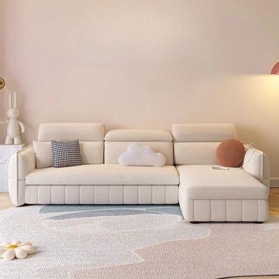 Modern 4-seater Sofa Bed with Chaise Storage – Upholstered Sectional Sofa Bed for Living Room - 255 cm