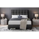 Yaheetech Premium Upholstered Bed Frame 120x200 Fabric Single Bed